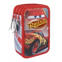 Cerda Full Pencil case with three compartments Cars
