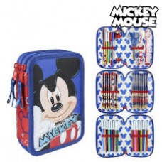 Cerda Full Pencil case with three compartments Mickey