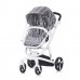 Chipolino Baby stroller 3 in 1 Electra black/white frame