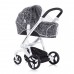 Chipolino Baby stroller 3 in 1 Electra black/white frame