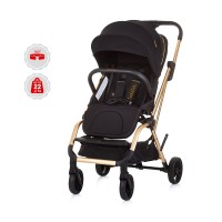 Chipolino Baby stroller with seat rotation Twister, ebony