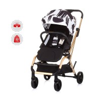 Chipolino Baby stroller with seat rotation Twister, black - white