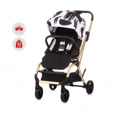 Chipolino Бебешка количка Twister с въртяща се седалка, черно-бяла