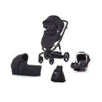 Chipolino Baby stroller 3 in 1 Electra black/black frame