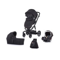 Chipolino Baby stroller 3 in 1 Electra black/black frame Chipolino Baby stroller 3 in 1 Electra black/black frame