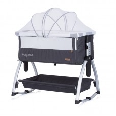 Chipolino Co-sleeping crib with drop side Baby Boss, anthracite