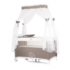 Chipolino Foldable travel cot with drop side Palace, Bear 