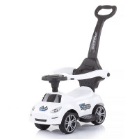 Chipolino Musical ride on car with handle Turbo, white