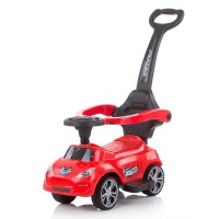 Chipolino Musical ride on car with handle Turbo, red