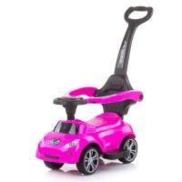 Chipolino Musical ride on car with handle Turbo, pink