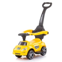 Chipolino Musical ride on car with handle Turbo, yellow