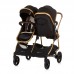 Chipolino Twin Stroller Duo Smart, obsidian/gold