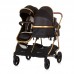 Chipolino Twin Stroller Duo Smart, obsidian/gold