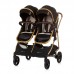 Chipolino Twin Stroller Duo Smart, obsidian/gold