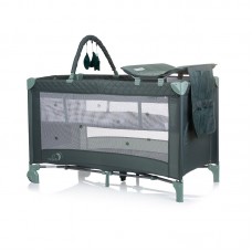 Chipolino Foldable travel cot Luna, pastel green