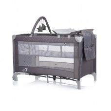 Chipolino Бебешка сгъваема кошара Луна, пепелно сива