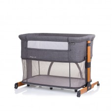 Chipolino Co-sleeping crib with drop side, model Mommy 'n Me 2 in 1, graphite