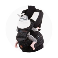 Chipolino Baby carrier Hip Star Fly, multicolor - black 