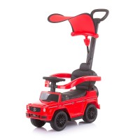 Chipolino Licensed musical ride on car with handle and canopy Mercedes G350, red