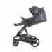 Chipolino Бебешка количка Електра 3 в 1 сив/черна рама