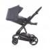 Chipolino Бебешка количка Електра 3 в 1 сив/черна рама