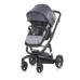 Chipolino Бебешка количка Електра 3 в 1 сив/черна рама