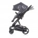 Chipolino Бебешка количка Електра 3 в 1 сив/черна рама