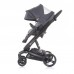 Chipolino Бебешка количка Електра 3 в 1 сив/черна рама