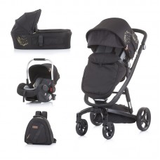 Chipolino Baby Stroller Electra 3 in 1 black - gold
