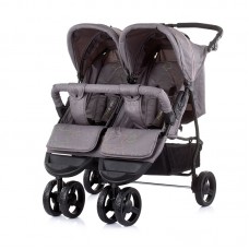 Chipolino Baby stroller for two kids Maxi Mix, asphalt