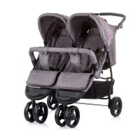 Chipolino Бебешка количка за две деца Макси Микс, синьо - розово