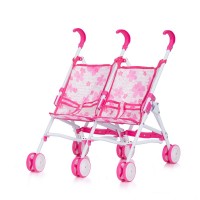 Chipolino Stroller for two dolls Twiny, flowers