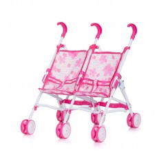 Chipolino Stroller for two dolls Twiny, flowers