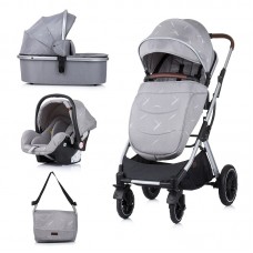 Chipolino Baby Stroller Zara 3 in 1, platinum