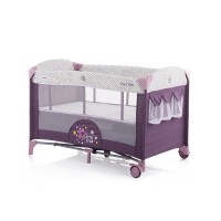 Chipolino Baby Play pen and crib with drop side Merida amethyst
