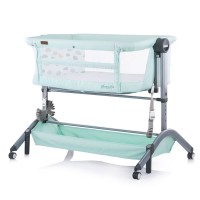 Chipolino Co-sleeping crib with drop side Amore Mio, mint