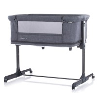 Chipolino Co-sleeping crib with drop side, model Mommy 'n Me 2 in 1, graphite