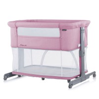 Chipolino Co-sleeping crib with drop side, model Mommy 'n Me 2 in 1, pink
