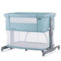 Chipolino Co-sleeping crib with drop side, model Mommy 'n Me 2 in 1, blue