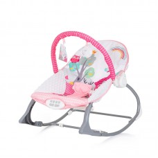 Chipolino Музикален бебешки шезлонг Melody, розов Chipolino Музикален бебешки шезлонг Melody, розов