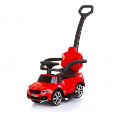 Chipolino Musical ride on car with handle BMW, red