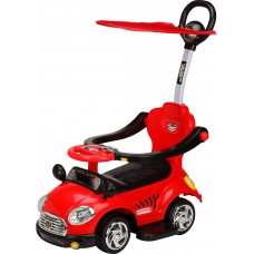 Chipolino Кола за яздене с дръжка и сенник Super Car, червена