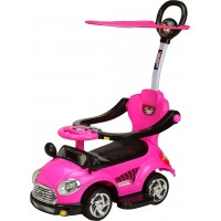 Chipolino Ride on car with handle and canopy Super Car, pink