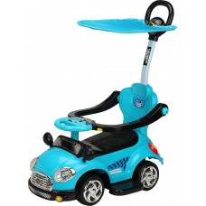 Chipolino Кола за яздене с дръжка и сенник Super Car, синя