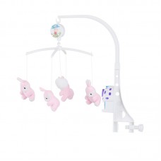 Chipolino Musical mobile for bed, Pink rabbits