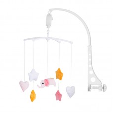 Chipolino Musical mobile for bed Pink elephant