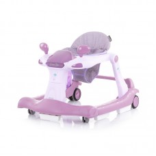 Chipolino Musical baby walker 2 in 1 Super Star, peony pink