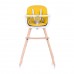 Chipolino Стол за хранене 2 в 1 Woody жълт