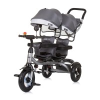 Chipolino Tricycle for two kids 2Play, silver grey