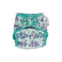 Close Parent Single Printed Reusable Popper Nappy +bamboo Snow leopard